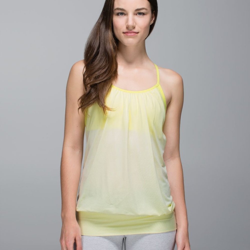 Lululemon No Limits Tank  Zest / Sheer Lemon